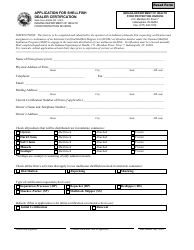Document preview: State Form 54654 Application for Shellfish Dealer Certification - Indiana