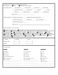 State Form 52235 Application for License to Operate a Birthing Center - Indiana, Page 2