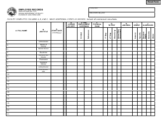 Document preview: State Form 5440 Employee Records - Indiana