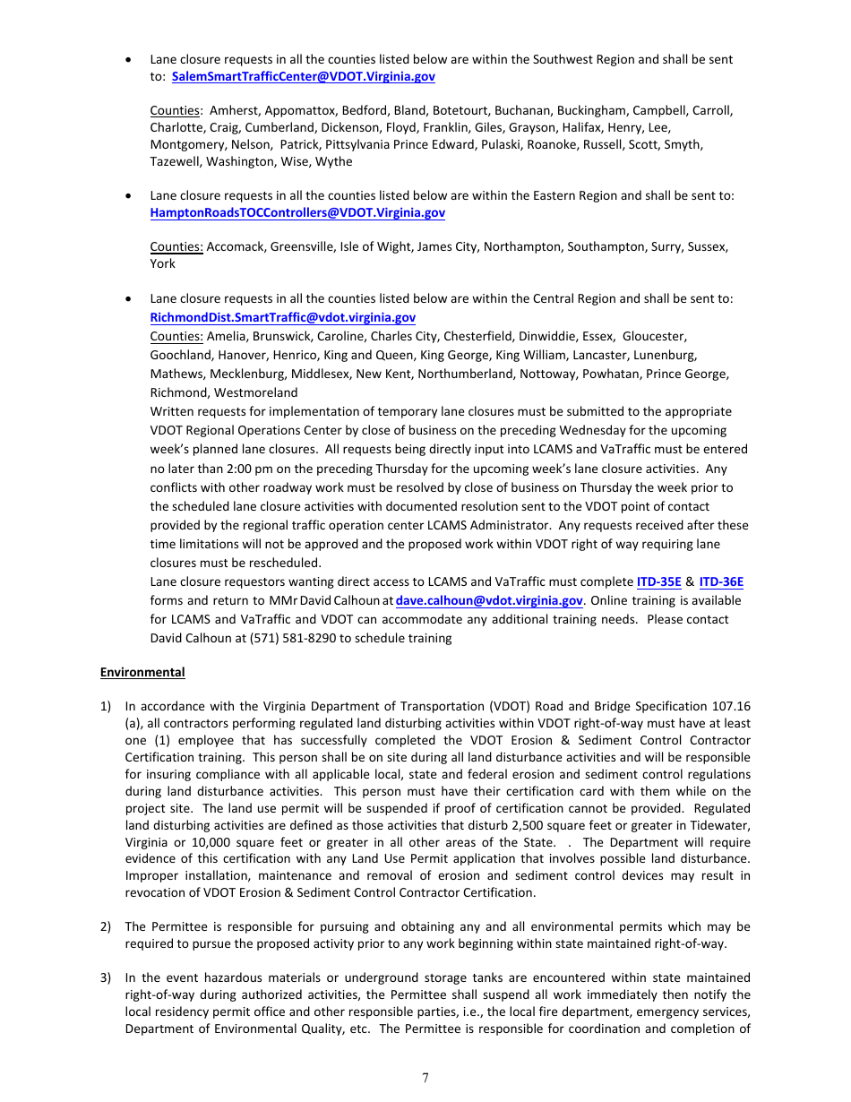 Form LUP-DWSCF Land Use Permit - Districtwide Permit - Wireless Small Cell Facilities - Virginia, Page 7