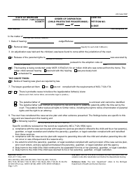 Form JC17 Order of Disposition (Child Protective Proceedings) - Michigan