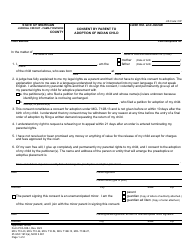 Document preview: Form PCA308-I Consent by Parent to Adoption of Indian Child - Michigan