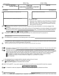 Form DC102B Complaint - Damage/Health Hazard to Property - Landlord-Tenant - Michigan, Page 2