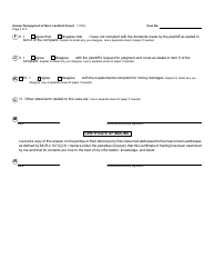 Form DC111A Answer - Nonpayment of Rent - Landlord-Tenant - Michigan, Page 2