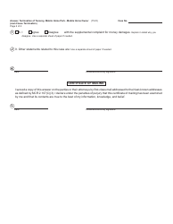 Form DC111D Answer, Termination of Tenancy - Mobile Home Park - Mobile Home Owner (Just-Cause Termination) - Michigan, Page 2
