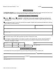 Form DC104A Summons - Land Contract Forfeiture - Michigan, Page 2