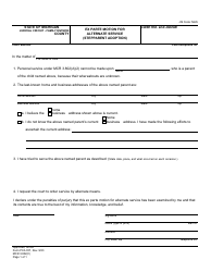 Document preview: Form PCA357 Ex Parte Motion for Alternate Service (Stepparent Adoption) - Michigan