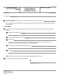 Form PCA358 Ex Parte Order for Alternate Service (Stepparent Adoption) - Michigan