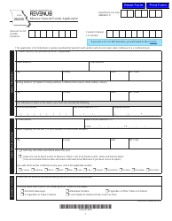 Form 2643S Missouri Special Events Application - Missouri