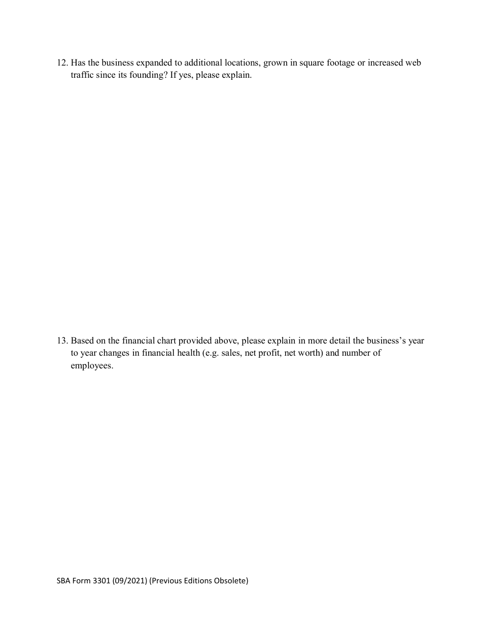 SBA Form 3301 Nomination Form for Small Business Person of the Year - National Small Business Week, Page 5