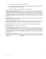 Application for Authorization to Use State Owned Lands - Nevada, Page 4