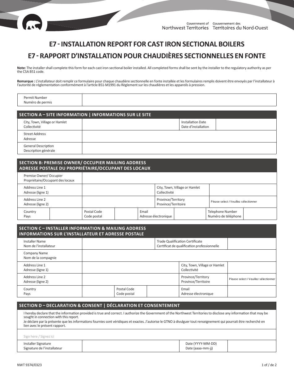 Boiler Installation Report.pdf Form NWT9374 - Fill Out, Sign Online and Download Fillable PDF ...