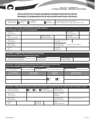 Document preview: Form NWT9384 Application for Power Engineer Examination/Certification - Northwest Territories, Canada (English/French)