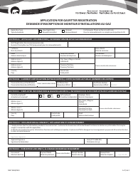 Form NWT9383 Application for Gasfitter Registration - Northwest Territories, Canada (English/French)