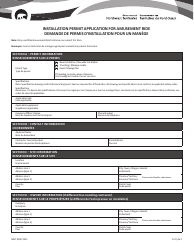Form NWT9391 Installation Permit Application for Amusement Ride - Northwest Territories, Canada (English/French)