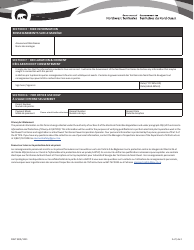 Form NWT9391 Installation Permit Application for Amusement Ride - Northwest Territories, Canada (English/French), Page 2
