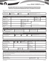 Document preview: Form NWT9380 Welder Certificate of Qualification/Examination Registration - Northwest Territories, Canada (English/French)