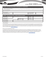 Form NWT9382 Permit Application for Wiring Installation - Northwest Territories, Canada (English/French), Page 2