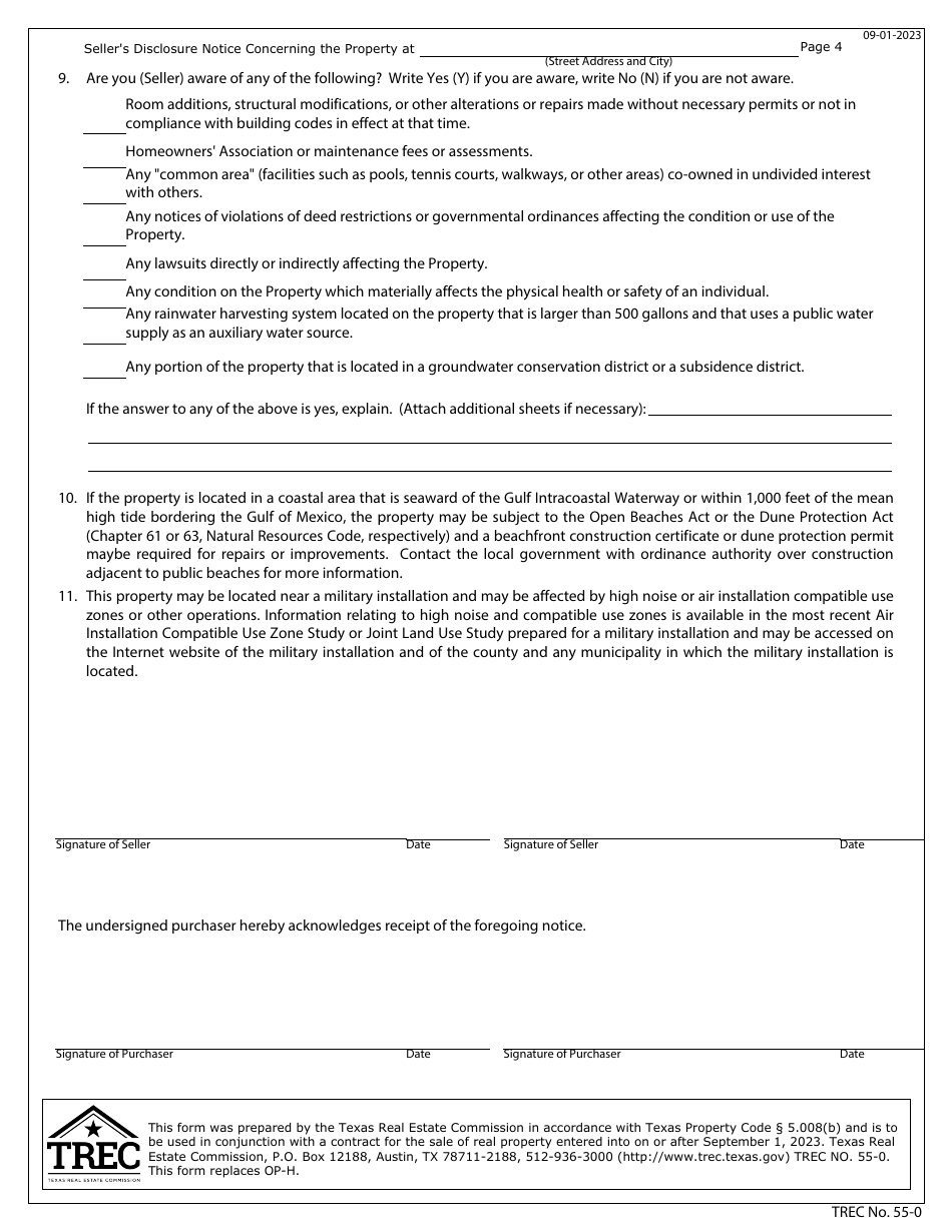 Trec form 55 0 fill out sign online and download fillable pdf texas