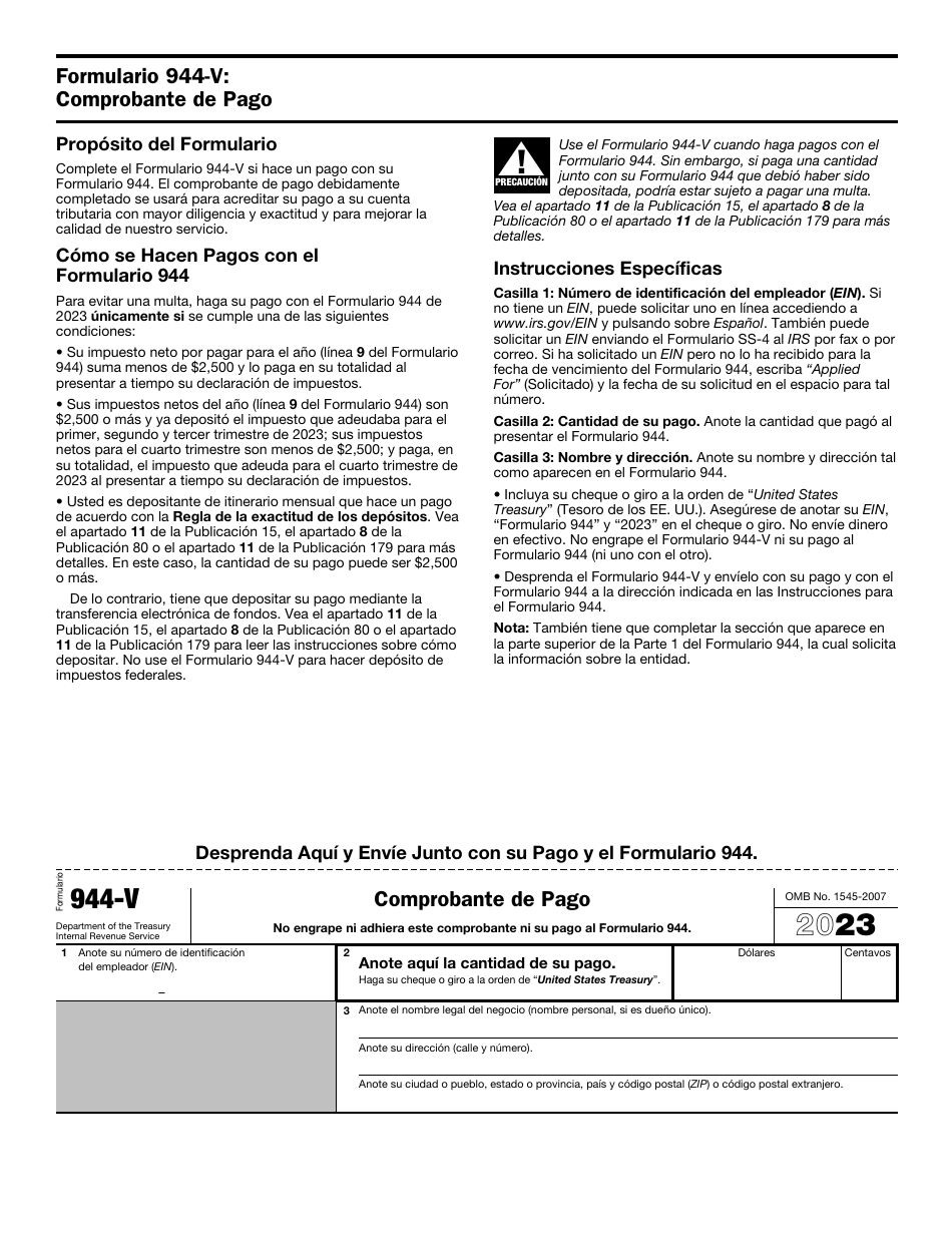IRS Formulario 944 (SP) Declaracion Del Impuesto Federal Anual Del Empleador (Spanish), Page 5