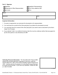 Form 7 Statement of Delivery - Ontario, Canada, Page 2