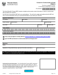 Document preview: Form 10 Consent to Communicate by Email - Ontario, Canada