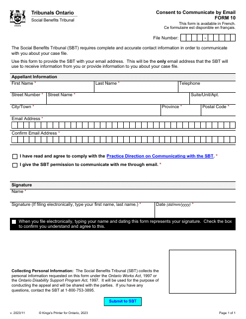 Form 10  Printable Pdf