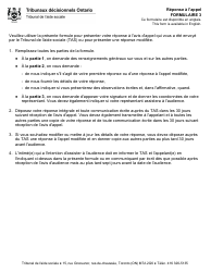 Document preview: Forme 3 Reponse a L'appel - Ontario, Canada (French)