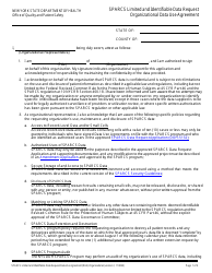 Sparcs Limited and Identifiable Data Request Organizational Data Use Agreement - New York