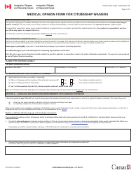 Document preview: Form CIT0547 Medical Opinion Form for Citizenship Waivers - Canada