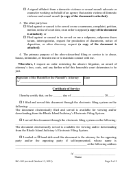 Form DC-102 Motion for Abusive Litigation - Rhode Island, Page 2