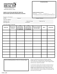 Document preview: Form DH461 Sample Collection and Report Form for Non-potable Water Bacteriological Analysis - Florida