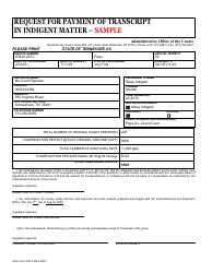Instructions for AOC Form CR-6 Request for Payment of Transcript in Indigent Matter - Contract Reporters - Tennessee, Page 2