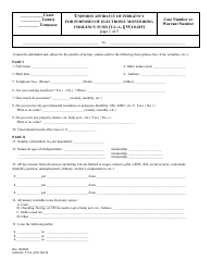 Uniform Affidavit of Indigency for Purposes of Electronic Monitoring Indigency Fund (T.c.a. 55-10-419) - Tennessee