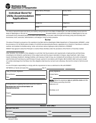 Document preview: DOT Form 224-048 Individual Bond for Utility Accommodation Applications - Washington