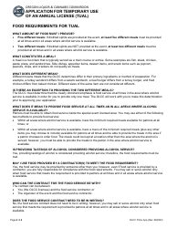 Application for Temporary Use of an Annual License (Tual) - Oregon, Page 4