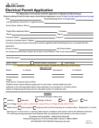 Document preview: Electrical Permit Application - City of Orlando, Florida