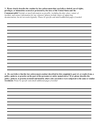 Va. OCR-PM Form 01 Law Enforcment Agency Misconduct Pattern and Practice Complaint Form - Virginia, Page 3