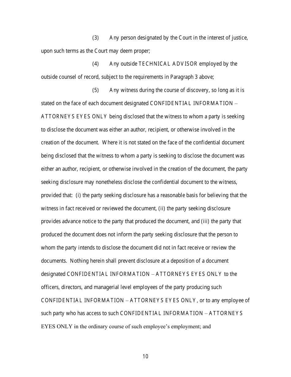 Standard Protective Order (For Cases Filed Before December 1, 2023) - Utah, Page 10