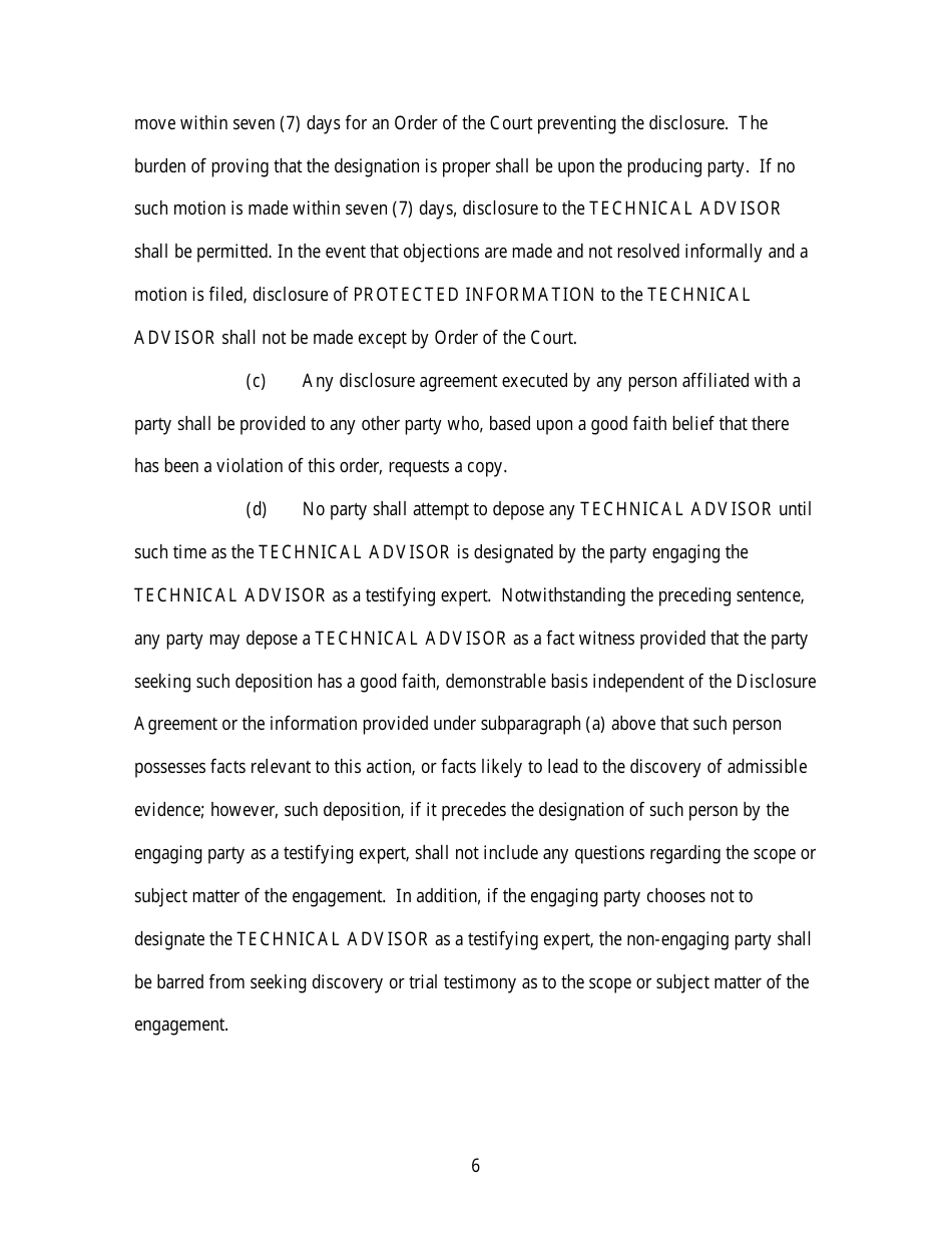 Standard Protective Order (For Cases Filed Before December 1, 2023) - Utah, Page 6