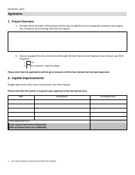 Early Years Expansion Capital Equity Grant Pilot Program Application Form - Prince Edward Island, Canada, Page 2