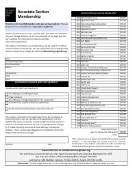 Document preview: Associate/Non-member Section Membership Application - Oregon