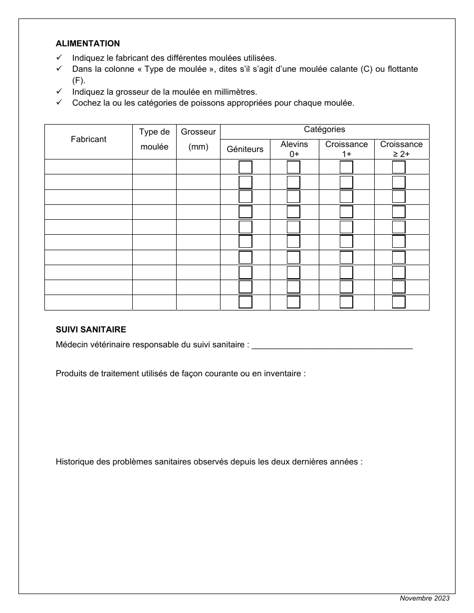 Description Generale De Lexploitation - Programme Quebecois Dattestation Sanitaire DES Exploitations Piscicoles Productrices De Salmonides - Quebec, Canada (French), Page 5