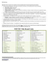 Form VT-017 Rebuilt/Salvage Title Application - Vermont, Page 2