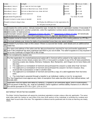 Instructions for Form VD-037 Application for Motorboat Registration - Vermont, Page 2