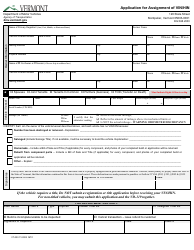Form VT-003 Application for Assignment of Vin/Hin - Vermont