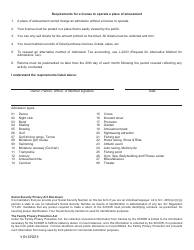 Form L-514 Application for License to Operate Place of Amusement - South Carolina, Page 3