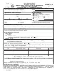 Form SCDOR-111 RS Remote Seller Sales and Use Tax Registration - South Carolina, Page 2
