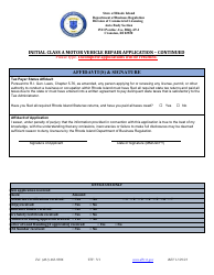 Initial Class a Motor Vehicle Repair Application - Rhode Island, Page 6