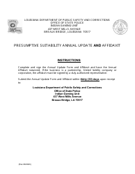 Form DPSSP0094 Presumptive Suitability Annual Update Form and Affidavit - Louisiana, Page 2
